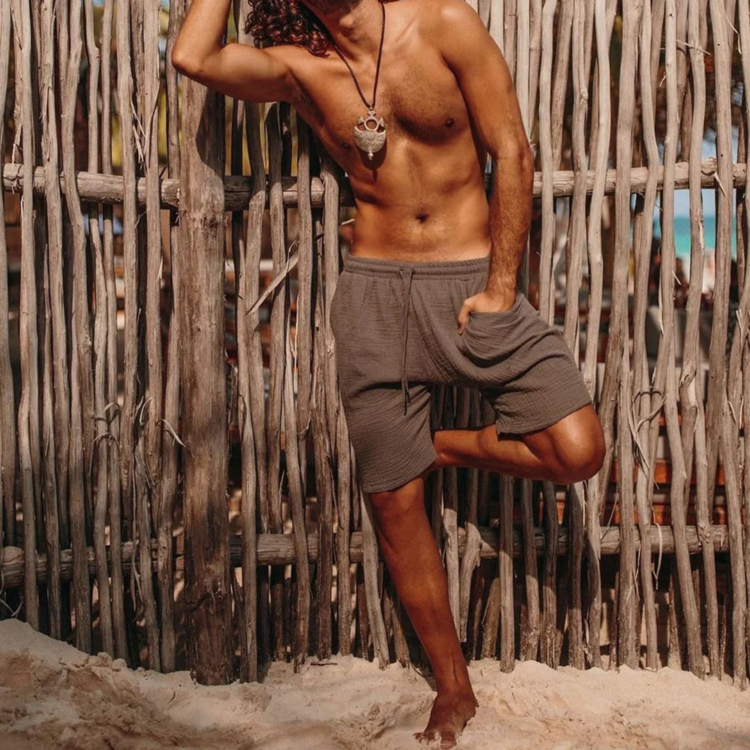 Linen Minimalist Shorts-INSPIREUSE