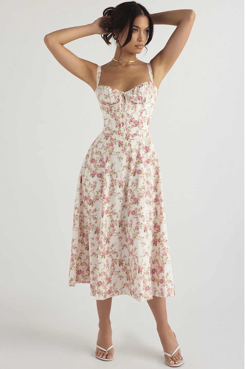 angel_floral_pattern_slip_midi_dress_summer_outfit_august_lemonade