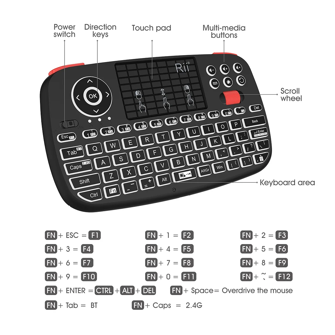 Rii X8 mini backlit keyboard - Compact, and Design! – Digital noWmad