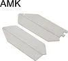 AMK RC Armors Set 4Pcs Stainless Steel Chassis Skid Plate Protection Board Weights for 1/10 RC Short Course Truck Slash 4X4 HQ 727