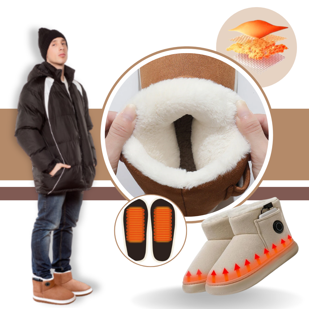 Graphene Heated Cotton Shoes - Efficient Warmth - Ozerty