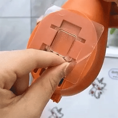 A gif demonstrating the use of the BRUSH toilet cleaner