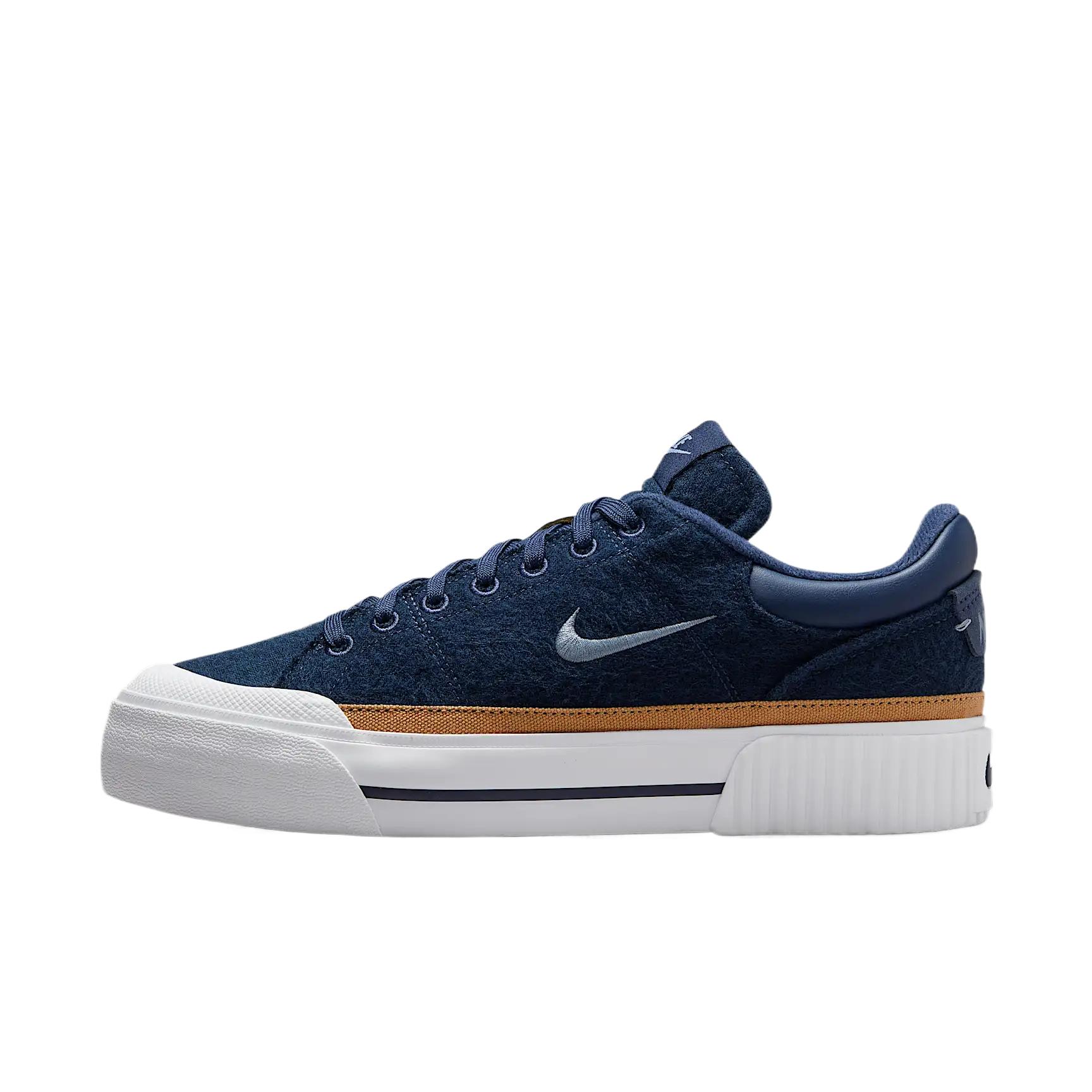 Nike Court Legacy Lift Midnight Navy Flax White Women's