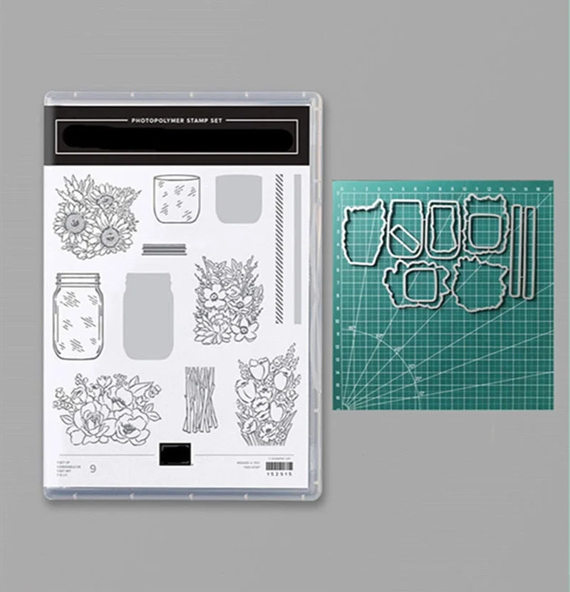 Metal Cutting Dies and Clear Stamps Stencil for Scrapbooking Album Decoration Craft Die Cut for Card Making Stamp and dies 2020 712-1