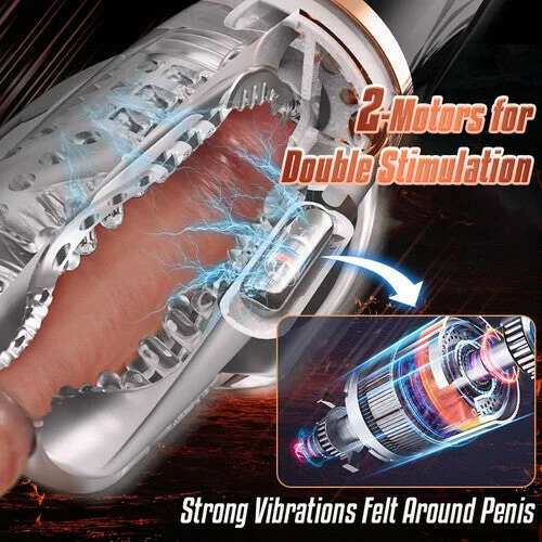 amouron Gawk 5000 Sucking Vibrating Transparent Male Masturbation Cup