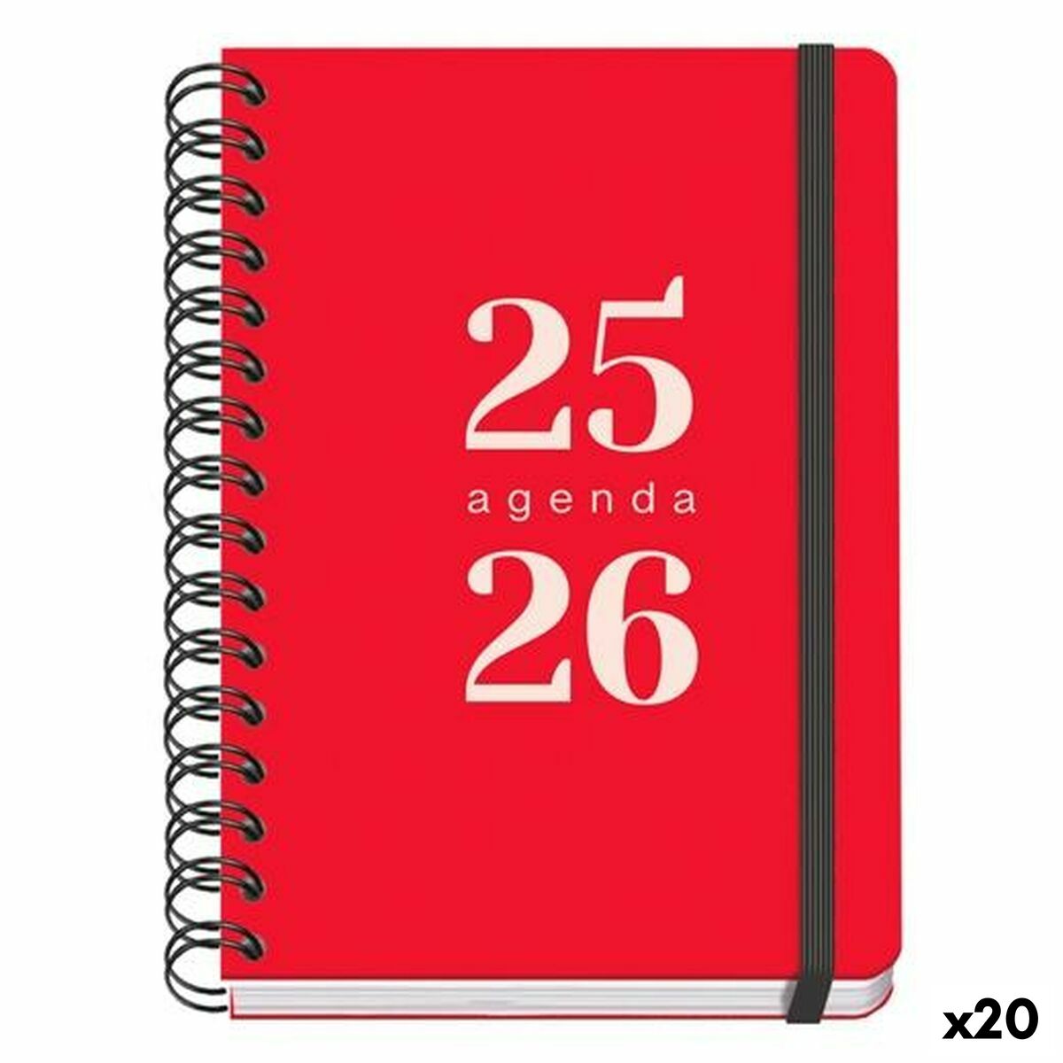 Diary DOHE GRAMMAR Red A5 150 x 210 mm 2025-2026 (20 Units)