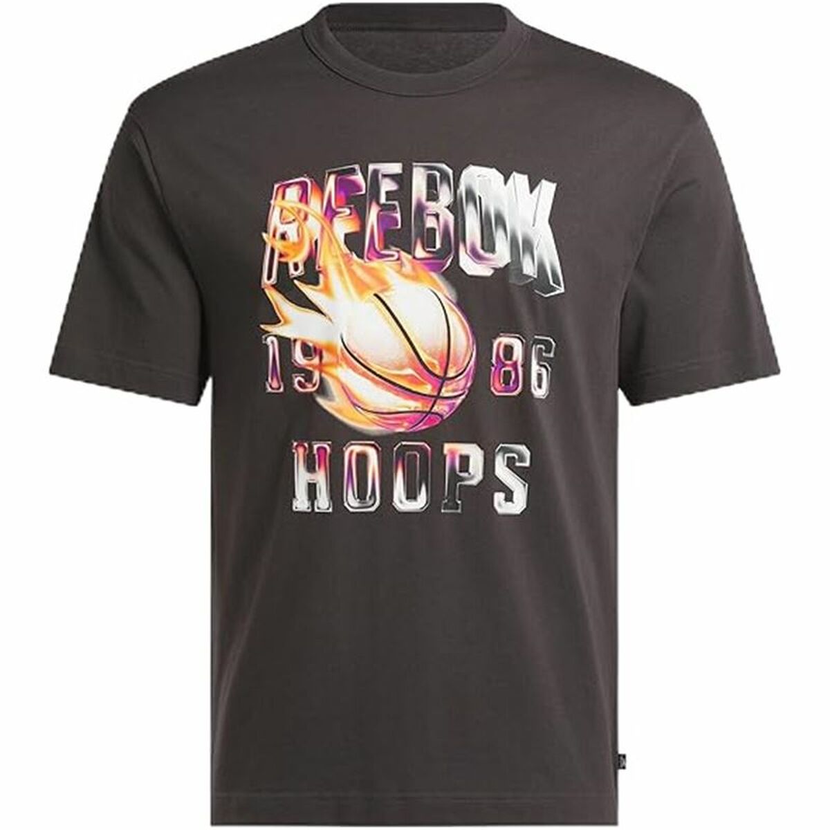 Men&rsquo;s Short Sleeve T-Shirt Reebok Gs Basketball On Fir Black