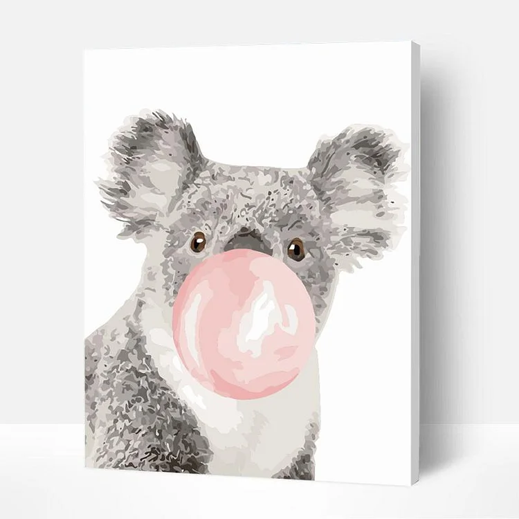 Paint by Numbers Kit for Kids - Koala Blowing Bubbles-BlingPainting-Customized Products Make Great Gifts