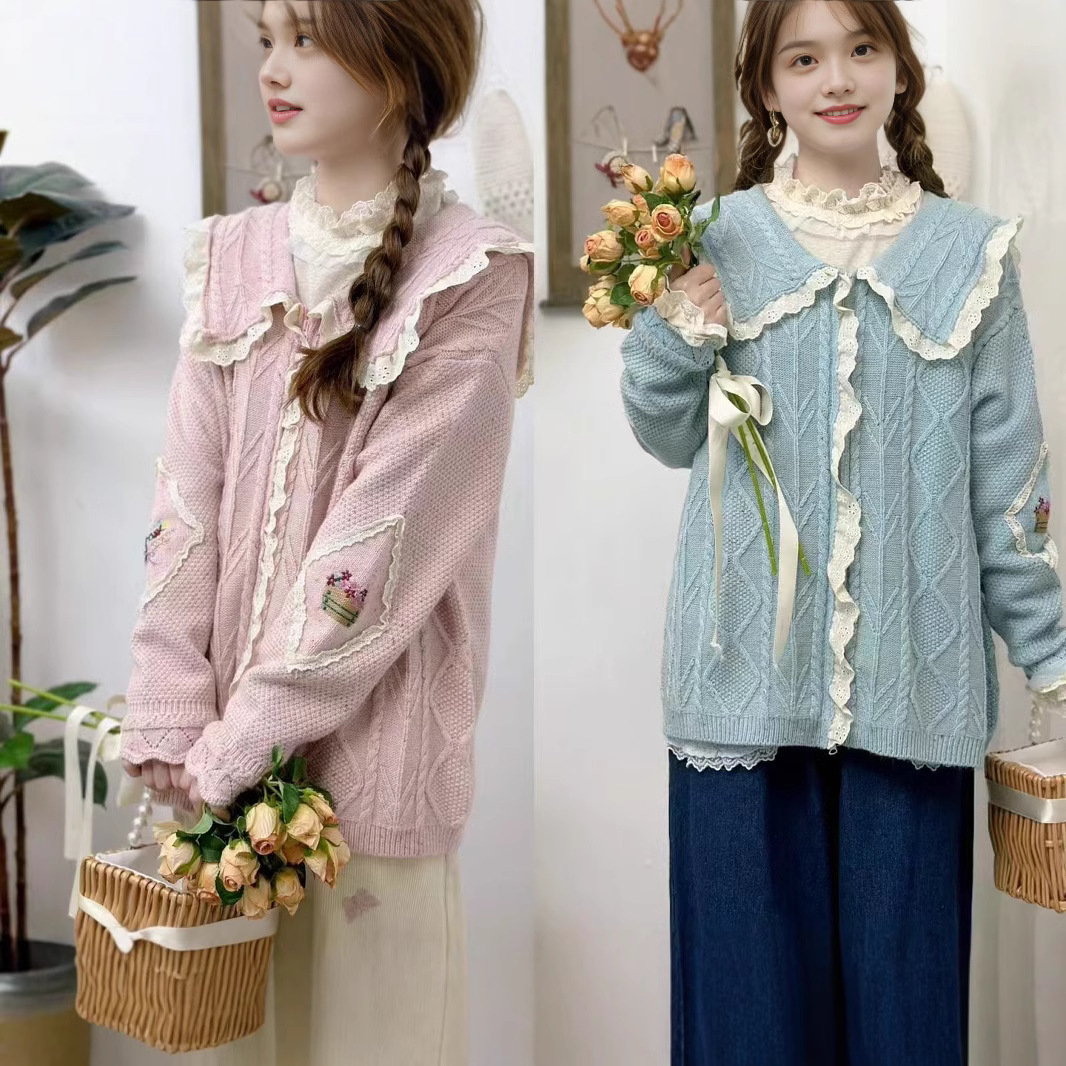 Chicfifth Sweater Women Winter Long Sleeve High Quality Autumn Vintage Top Knitted Cardigan