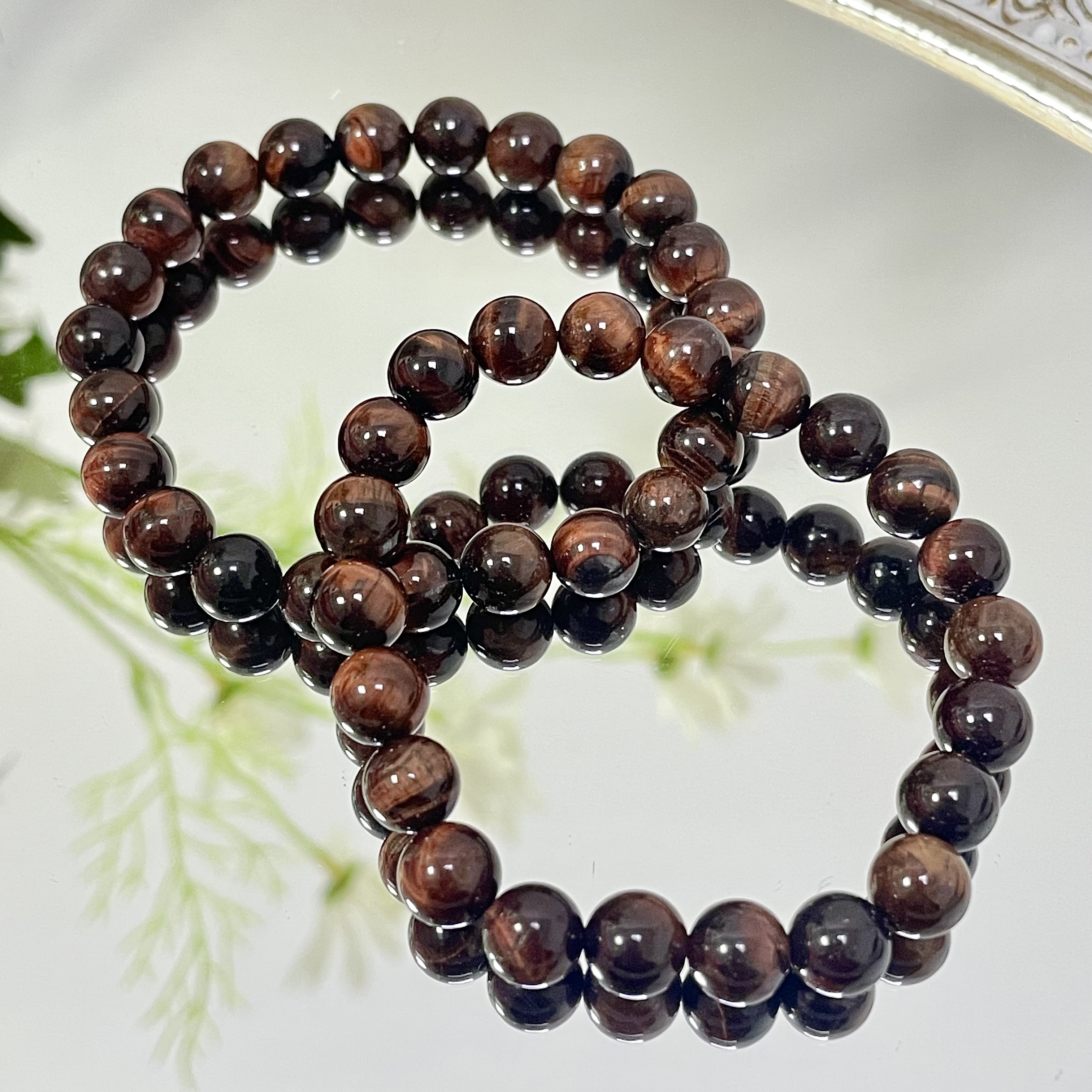 Red Tiger Eye Stone Bracelet 8mm/12mm