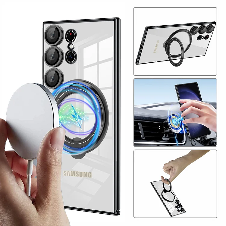 Samsung Magnetic Absorption Case with Ring Stand Transparent