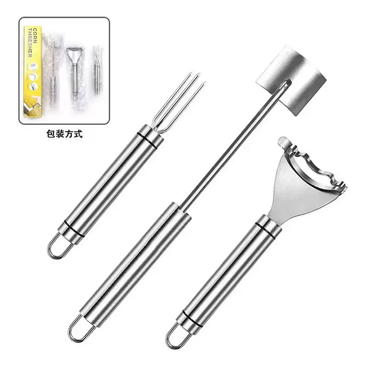 🔥HOT SALE 49% OFF--Long Handle Stainless Steel Corn Stripping Tool StripChef