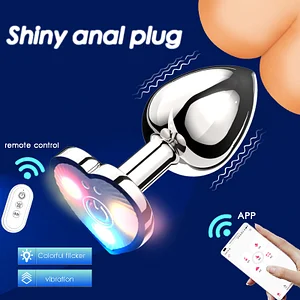 App & Wireless Remote 10 Frequncy Strong Shock Shiny Anal Vibrator