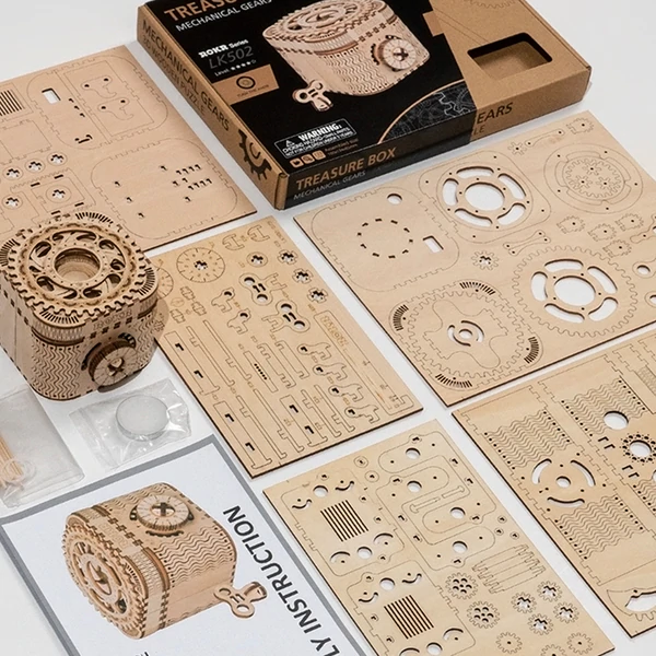 Wooden Treasure Box 3D Wooden Puzzle LK502 11