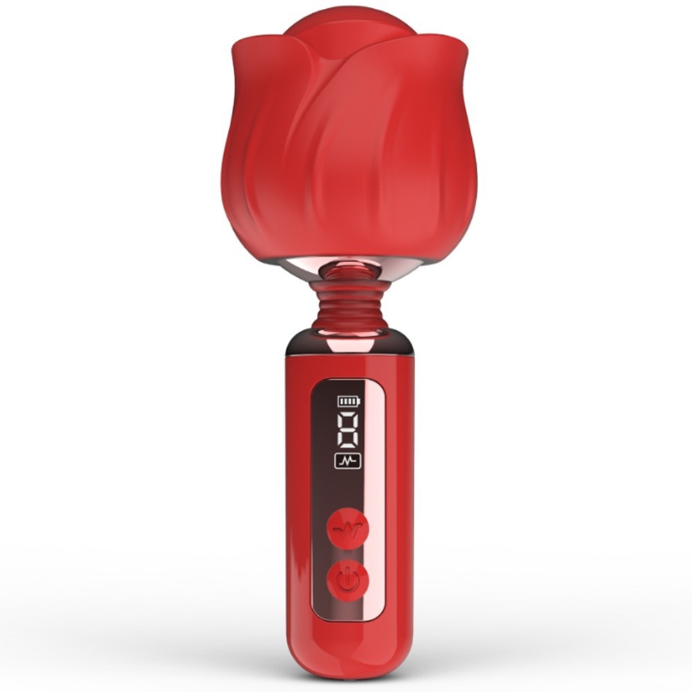 Lcd Display 9-frequency Rose Vibrator
