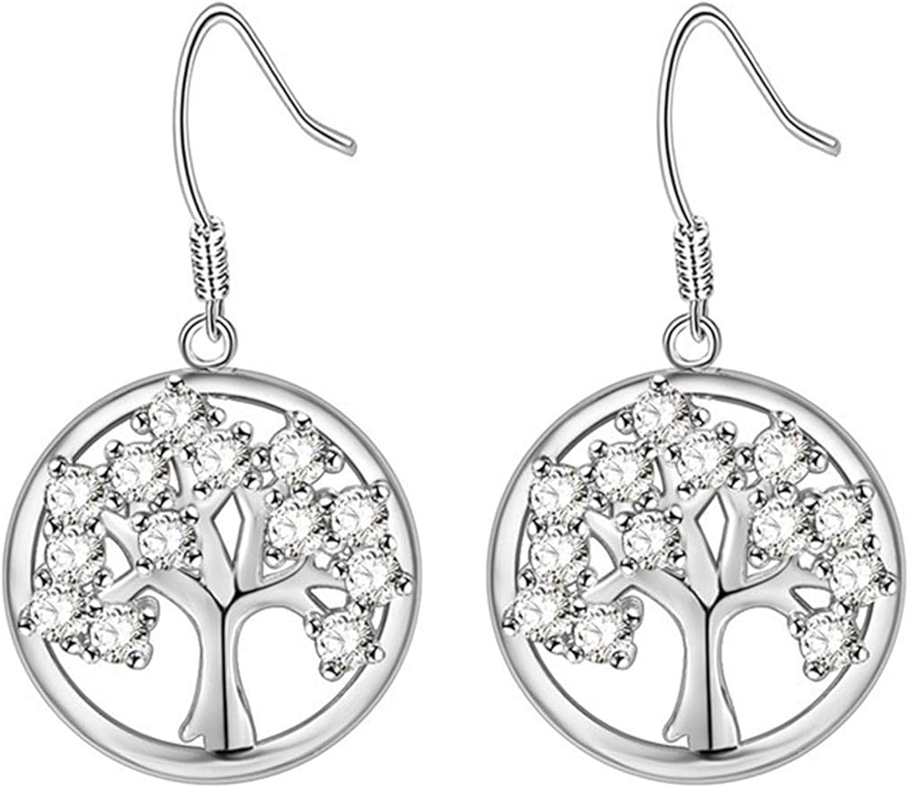 knsam 18 K oro pendientes para las mujeres pendientes largos Fine Jewelry – Rubí incrustaciones en oro rosa