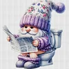 (Counted/Stamped)Goblin Goes To Toilet-18CT Cross Stitch 25*25cm/9.84*9.84in