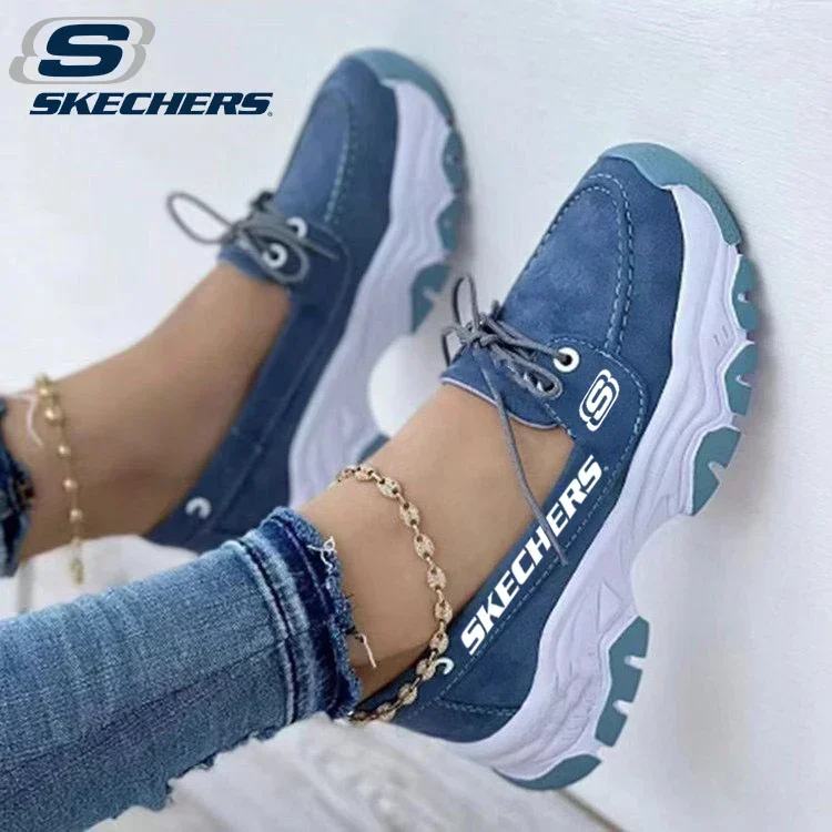 SKECHERS® SAPATOS COM ATACADORES CONFORTÁVEIS E SOLAS ANTIDERRAPANTES