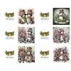 6Pcs Diamond Painting Snowman Greeting Cards Congratulations Cards & Gifts