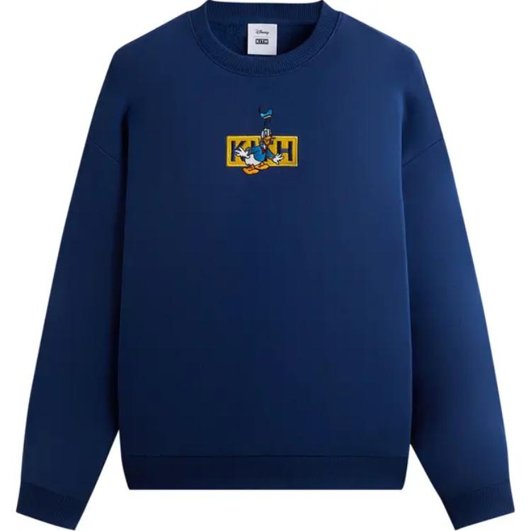 KITH X Disney Mickey & Friends Donald Duck Classic Logo Williams Crewneck