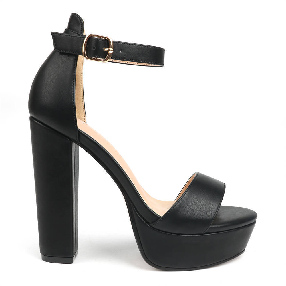 130mm Chunky Heels for Women Slingback Pumps Platsform Sandals Casual Wedding Daily Pumps-MERUMOTE