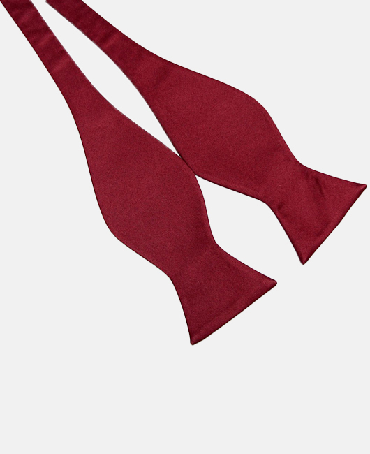 Wedding Solid Color Self Tie Calabash Bowtie