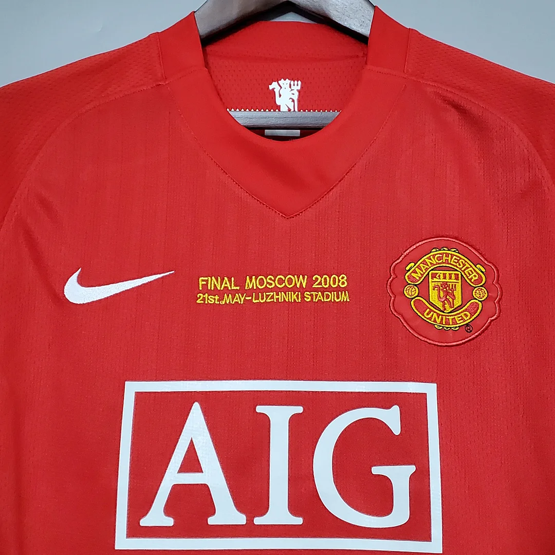 2007/2008 Retro Manchester United Home Champions League Edition Football Shirt 1:1 Thai Quality