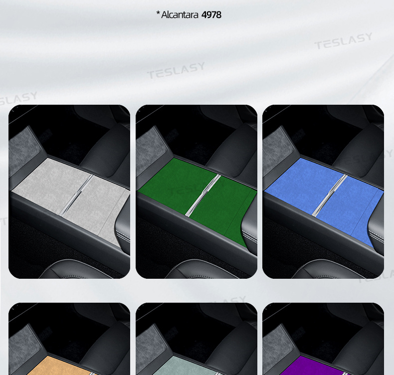 TESLASY 2024 Model 3 Highland Alcantara Center Console Cover Sticker (3pcs/set)