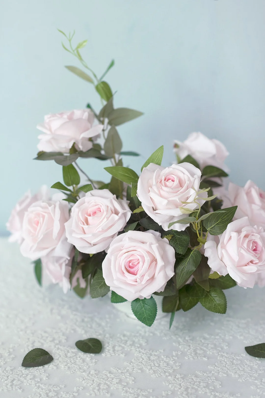 3.5" Silk Vendela Rose with Stem - 8 Styles