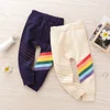 Kid Baby Girl Cotton Rainbow Print Long Comfortable Long Pants