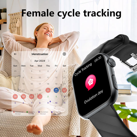 GT5 Pro Max Blood Glucose Watch With BP+HRV+ECG(EKG)+SOS+Stress+Sleep Monitoring