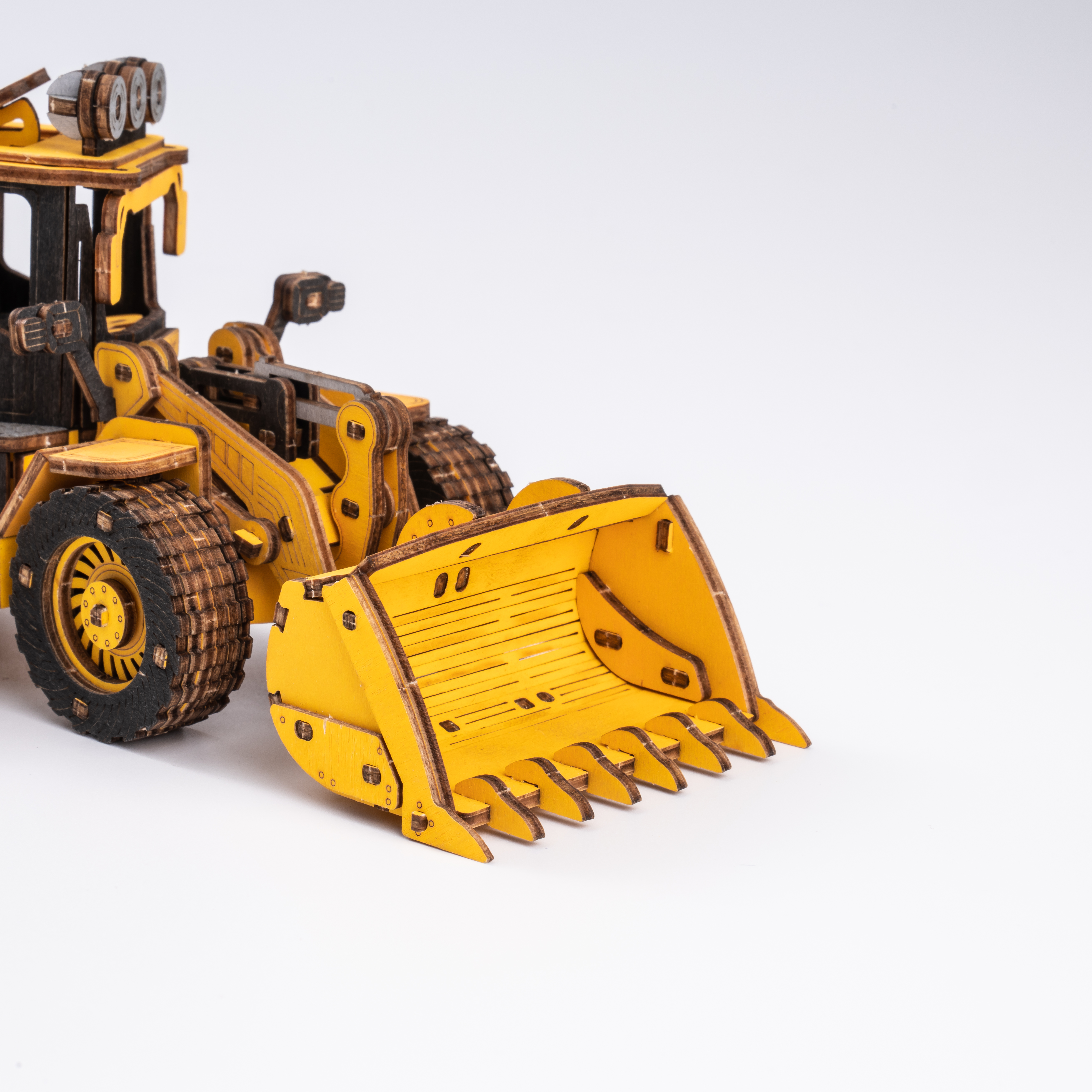 Wooden Bulldozer Engineering Vehicle 3D Wooden Puzzle TG509K 10