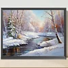 Diamond Painting-DIY Full Round Drill Snow Scene