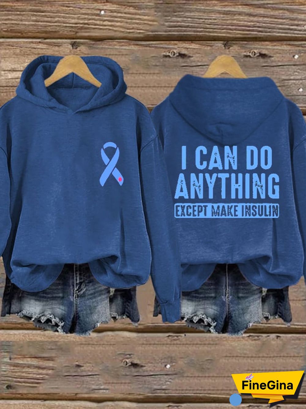 Women's I Can Do Anything Except Make Insulin Print Hoodie Long Sleeve Sweatshirt