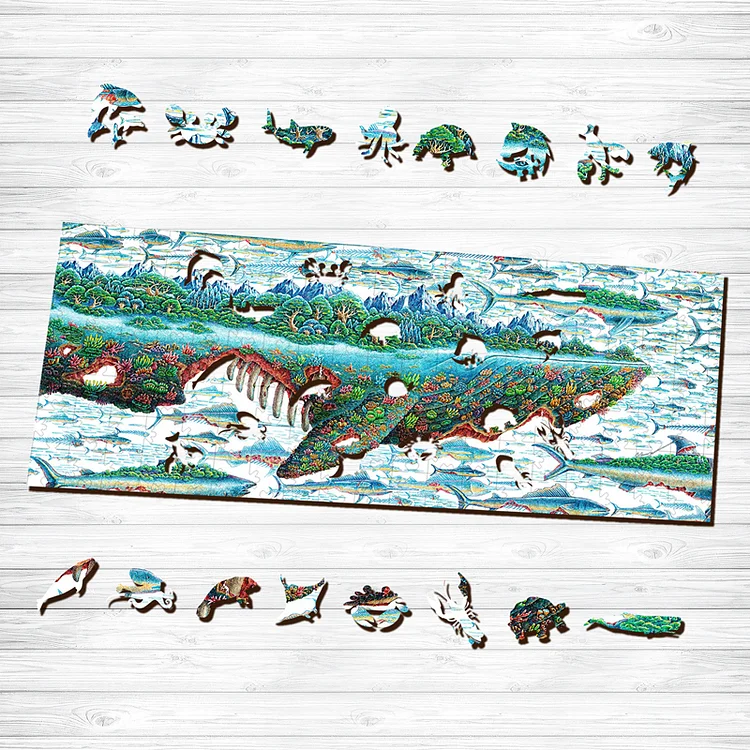 Ericpuzzle™ Ericpuzzle™Great Whale Wooden Puzzle