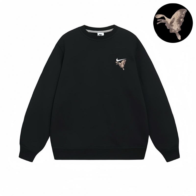 Nike Fleece Lined Thermal Pullover Long Sleeved Sweatshirt Unisex Black