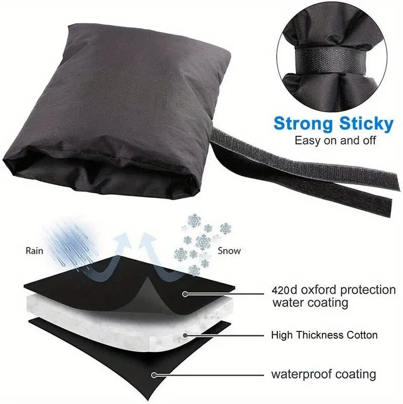 1 2 3 4 Pieces Outdoor Faucet Covers for 5.5w x 8.5h Outdoor Faucet Cover Socks for Protecting Pipe Insulation Reusable Waterproof Insulation Cover Black Details 1