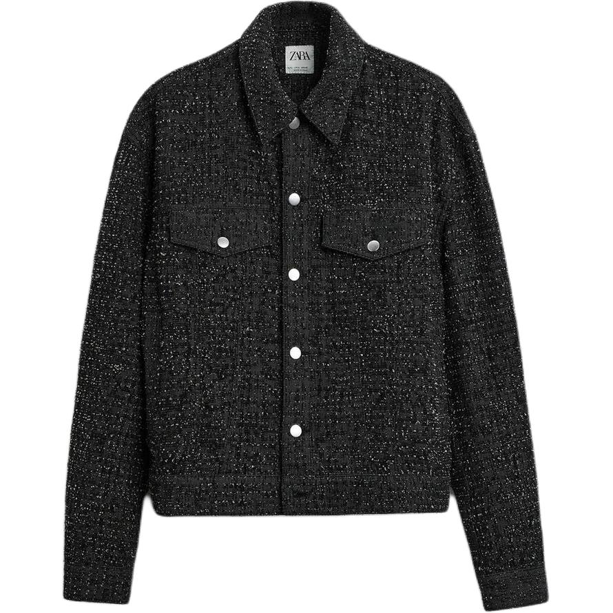 ZARA Denim Jackets Men Black