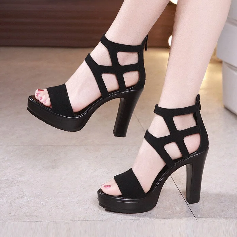 2021 shoes Women Summer Shoes T-stage Fashion Dancing High Heel Sandals Sexy Stiletto Party Wedding Shoes Black Size 35-40