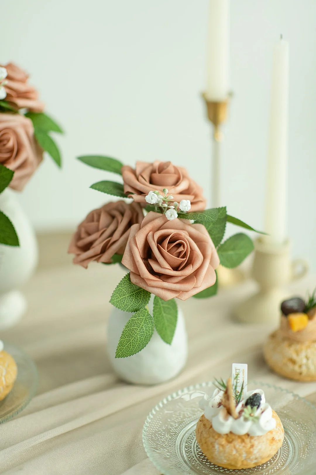 3" Foam Rose with Stem - 56 Colors