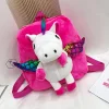 Kid Baby Girl Unicorn Bag 3D Zipper Toy Doll Backpack For Kidergarten