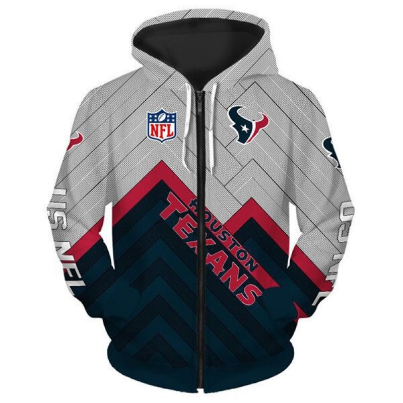 Houston Texans NFL Team Zipper Hoodie