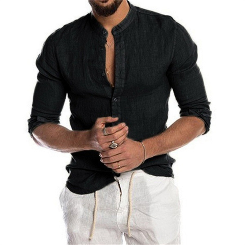 Black cool long sleeve shirt for hot weather.
