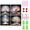 4Pcs/set Diamond Painting-DIY Full Round Drill Tree(30*30CM)