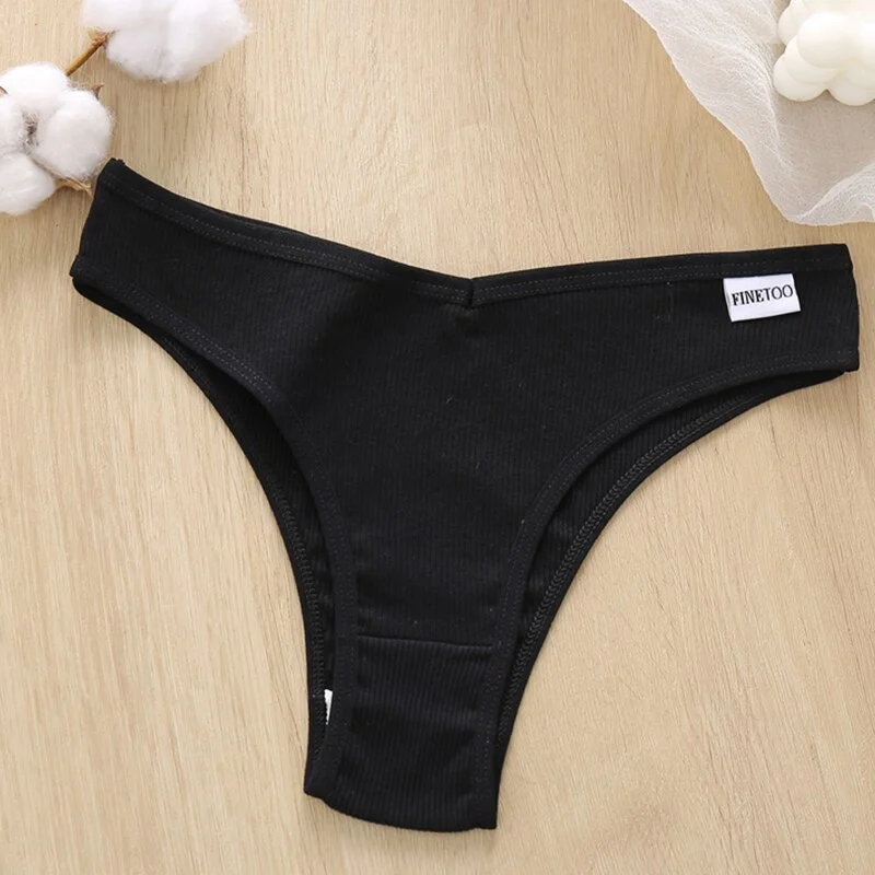 QJONG Cotton V Waist Women Panties Sexy Low Rise Briefs Ladies 8 Solid Color Brazil Underpants Girls Intimates Lingerie Bikini