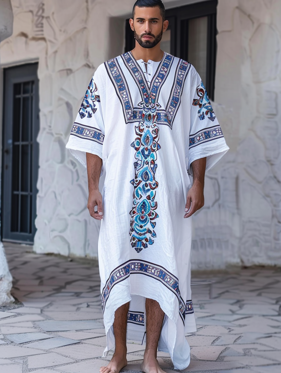 Men Greek style Ethnic Kaftan Long Caftan