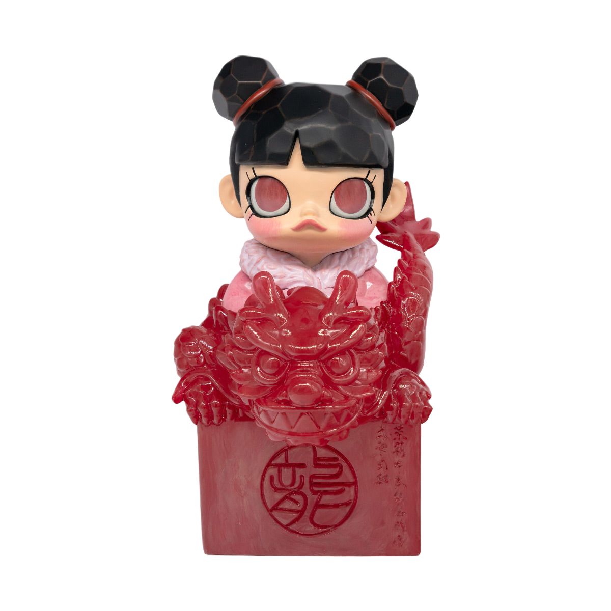 POP MART MOLLY 18th Anniversary Commemoration Statue, Dragon Riding Square Seal Trendy Figures