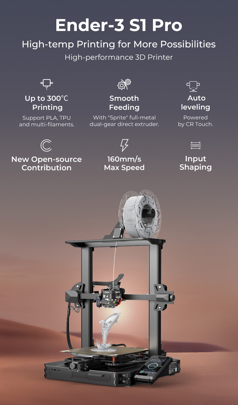 【Creality 純正】Ender-3 S1/S1 Pro/S1 Plus/CR-10 smart pro/sermoon v1/sermoon v1 pro 用 High Temp Pro ホットエンド 300度対応