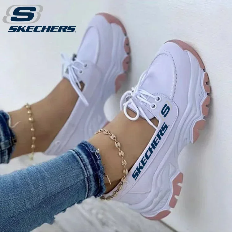 SKECHERS® SAPATOS COM ATACADORES CONFORTÁVEIS E SOLAS ANTIDERRAPANTES