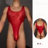 Men's Sexy Temptation Suspender Jumpsuit Transparent Ring Underwear